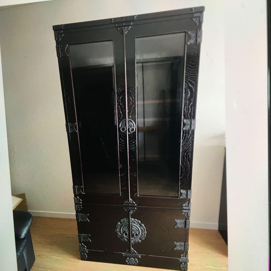 ■展示品■民芸家具■最高級■民芸■鉄金具■和モダン■書棚/キャビネット/本棚■