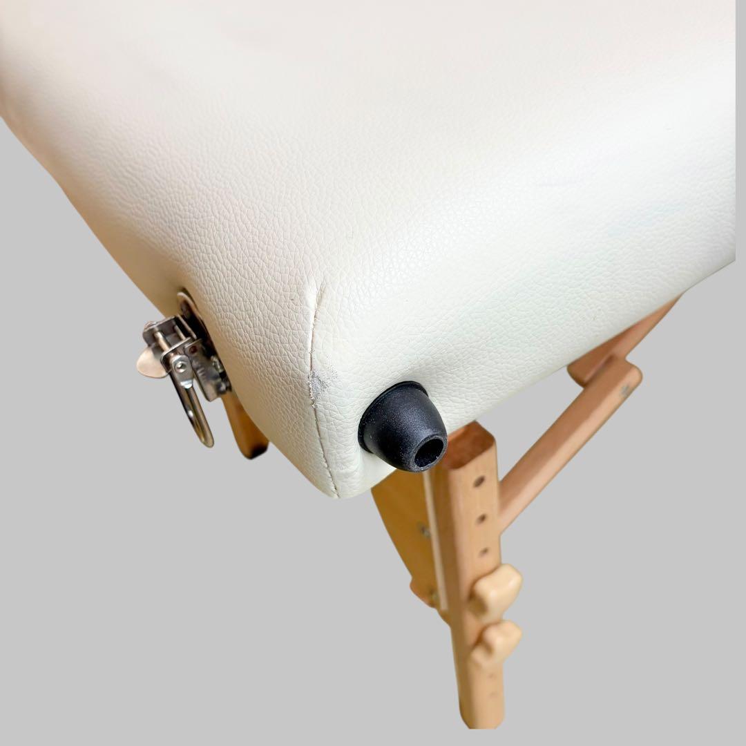 BTM 折りたたみ マッサージベッド コンパクト ホワイト エステ