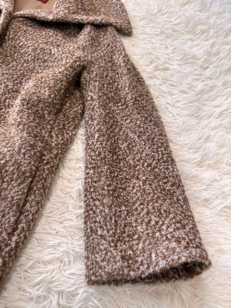 美品✨マックスマーラ 高級アルパカシャギー コート 女優襟 テディベア M〜L