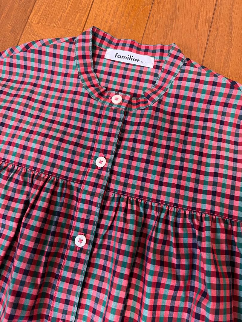 ❣️未使用　ファミリアチェックワンピース　140㎝❣️