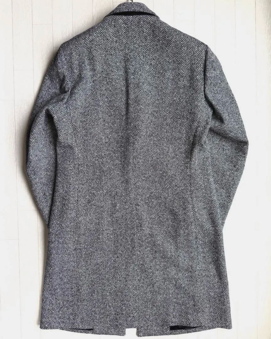 新品 25AW LARDINI ウール ツイード チェスターフィールド コート