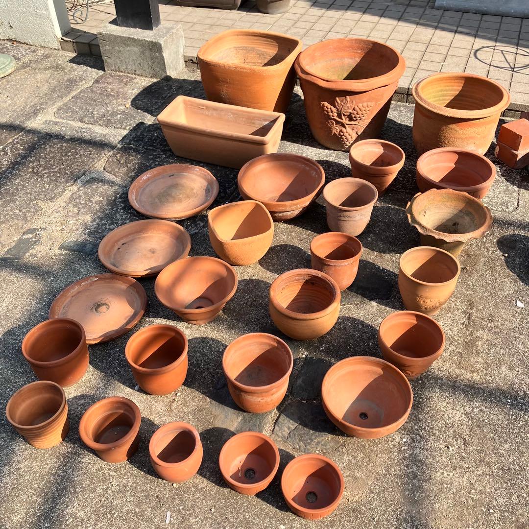 【直接/バラ売り可】イタリア製含　テラコッタ鉢　素焼き鉢 植木鉢　ガーデニング