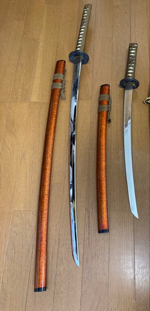 虎党商品!模擬刀鋼製刀2本セット＆刀掛けセット、居合刀、武具、コスプレ