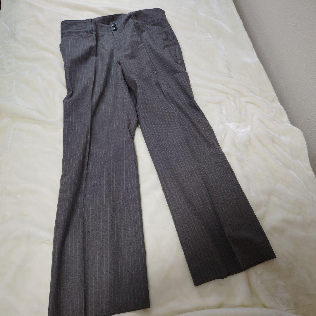 【オシャレ☆NEWYORKER】グレー　セットアップ　ストライプスーツ　15