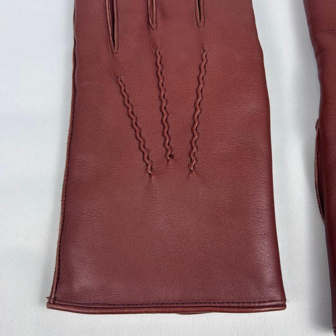 【未使用】デンツ グローブ 羊革 ラビットファー 23cm イングリッシュタン