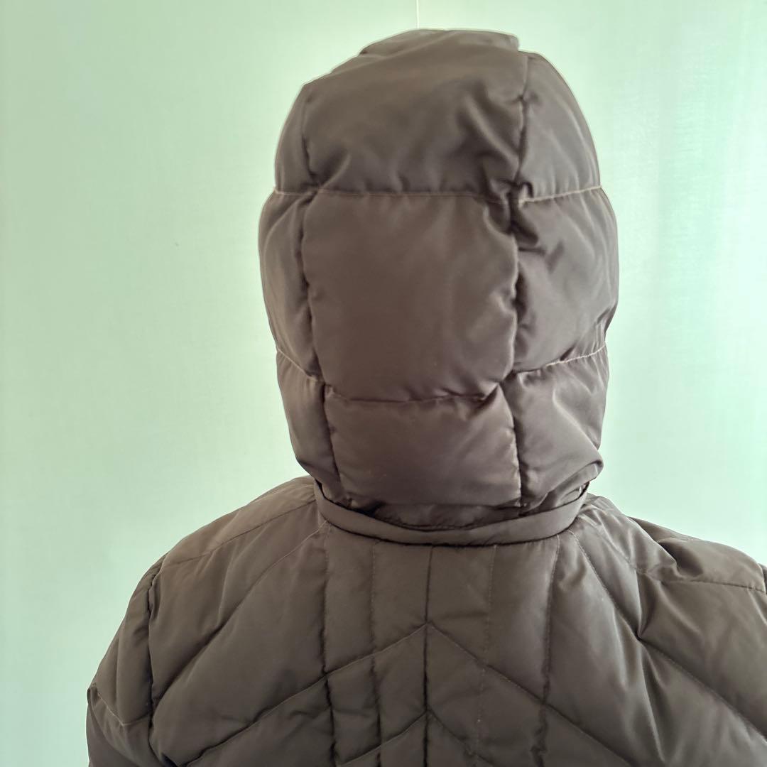 MONCLER ブラウン フード付きダウンジャケット サイズ0