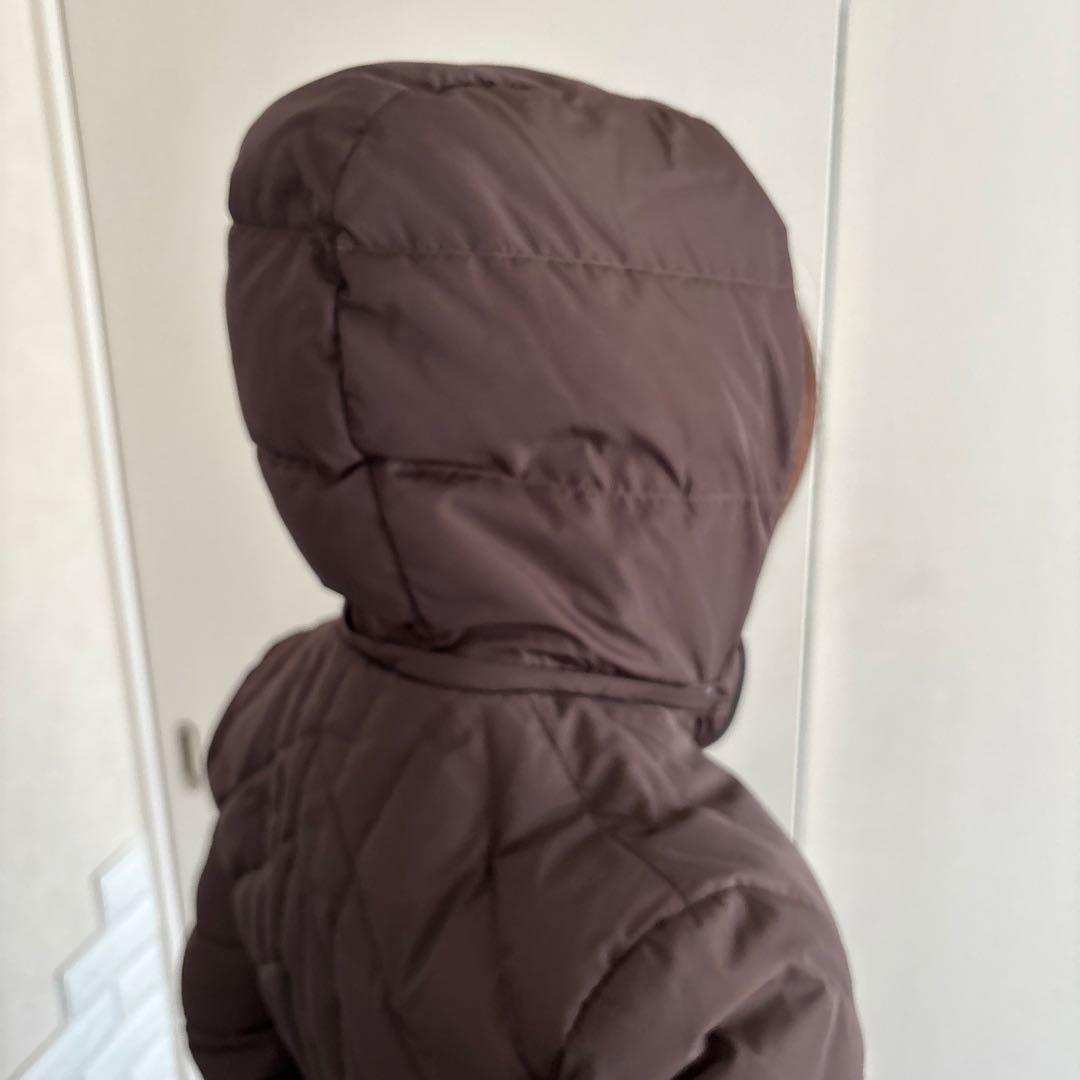 MONCLER ブラウン フード付きダウンジャケット サイズ0