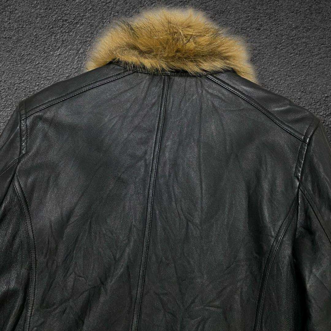 ジャケット・アウター JACKROSE fur biker leather jacket