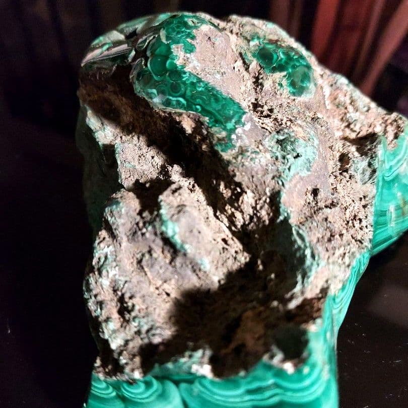 大きなマラカイト原石！ 1㌔超え 部分磨き 96