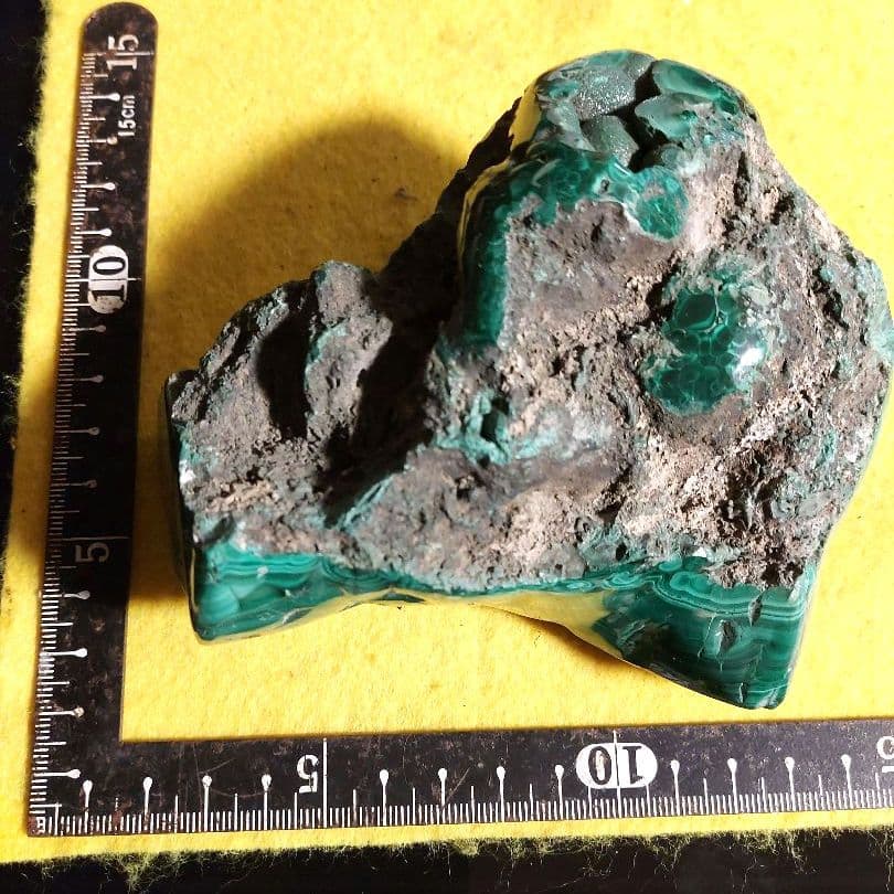 大きなマラカイト原石！ 1㌔超え 部分磨き 96