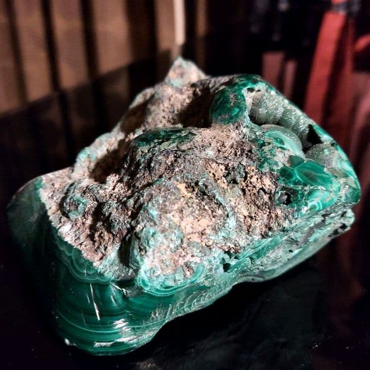 大きなマラカイト原石！ 1㌔超え 部分磨き 96