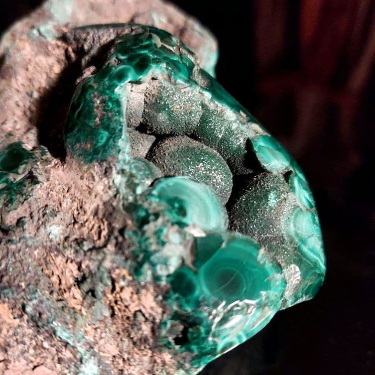 大きなマラカイト原石！ 1㌔超え 部分磨き 96