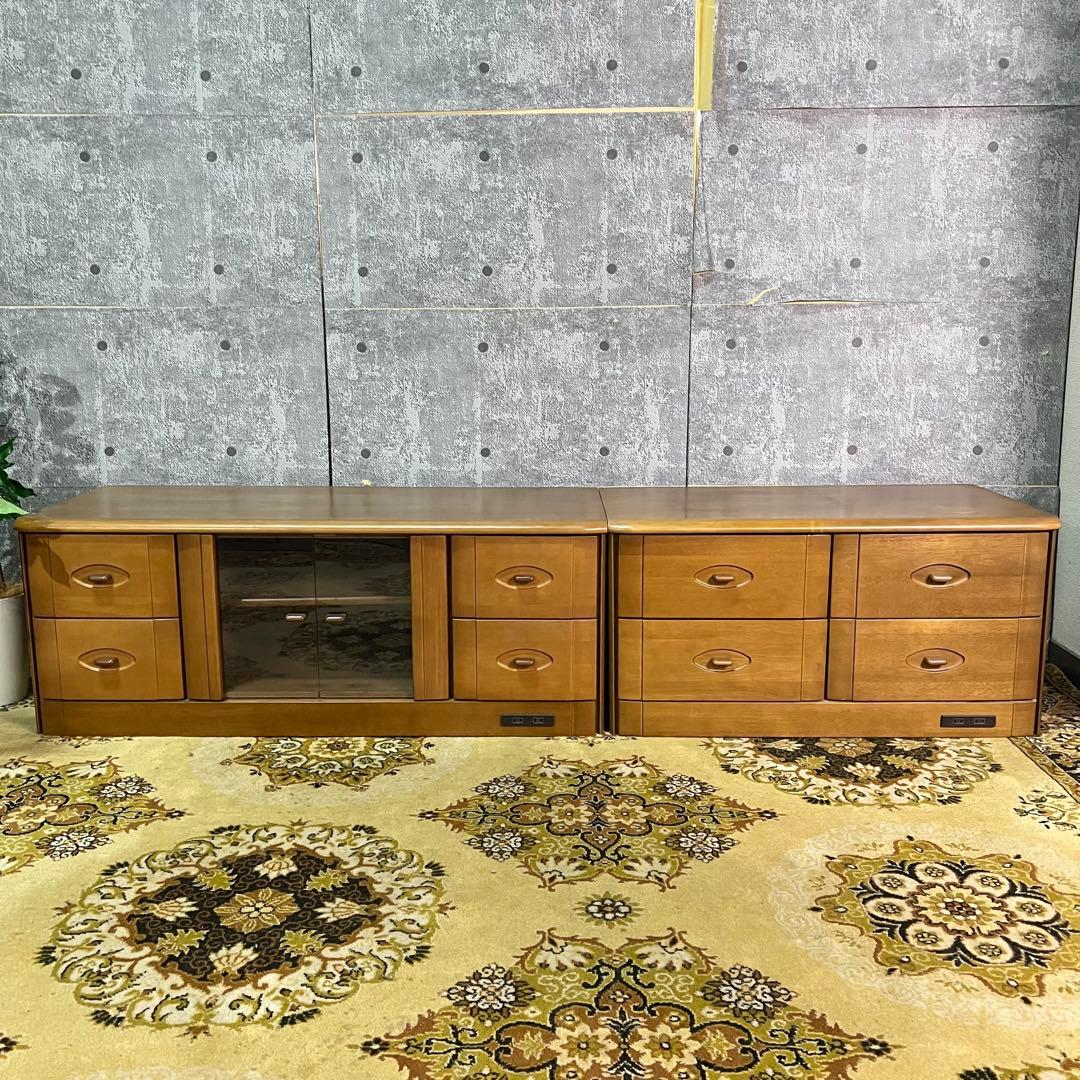 ꧁マルニ木工 maruni꧂コンセント付ローボード チェスト テレビ台 電源