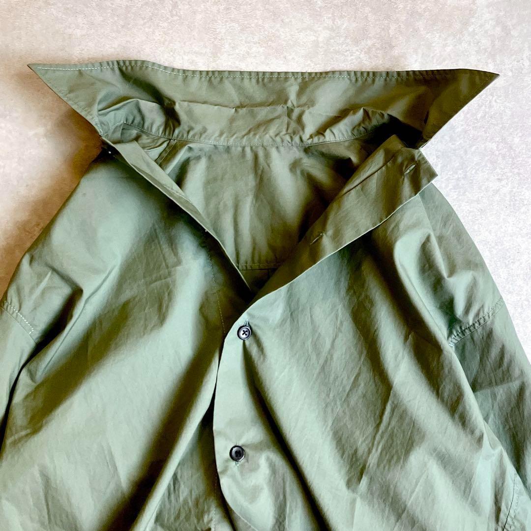 美品 キャバン CABaN コットンタイプライターハーフスリーブシャツ 秋カラー