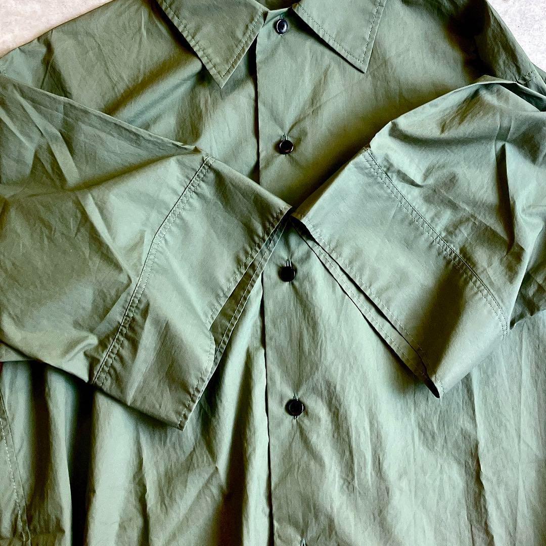 美品 キャバン CABaN コットンタイプライターハーフスリーブシャツ 秋カラー