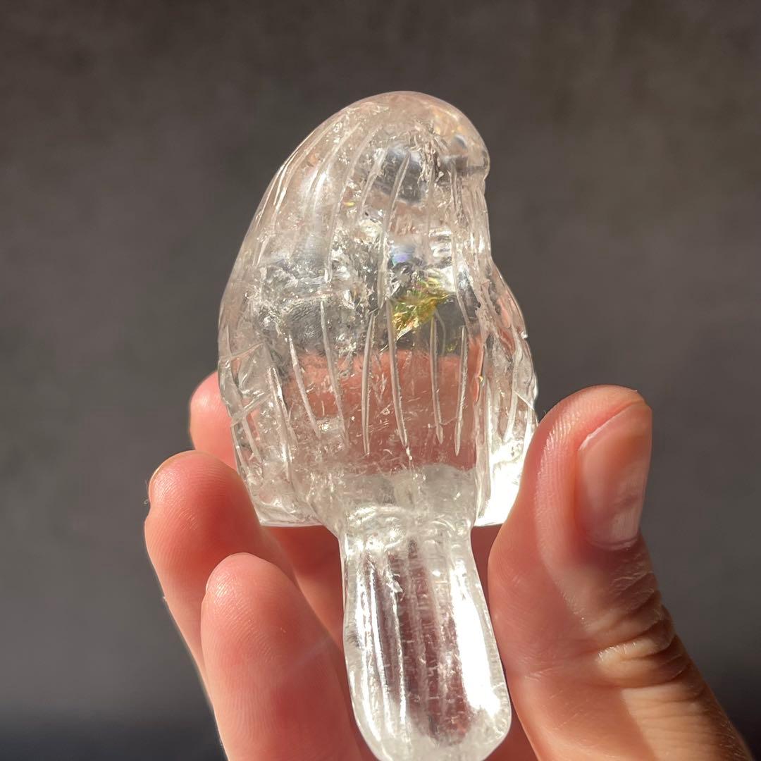 再再販 小鳥シリーズ ライモナイト イン クリアクォーツ