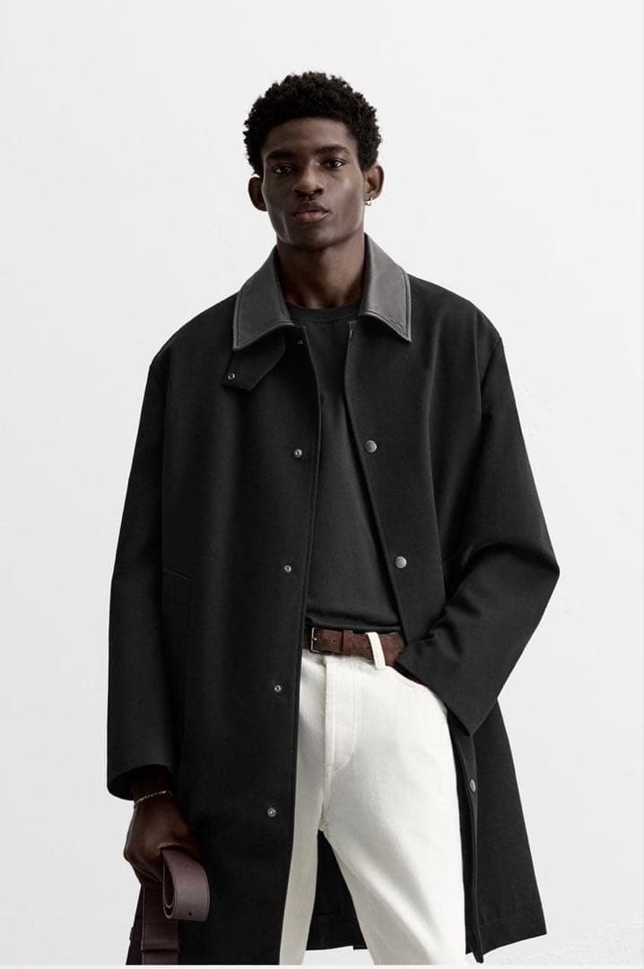 ZARA レザーカラートレンチコート　LIMITED EDITION