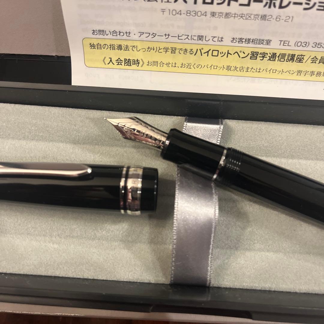 PILOT 万年筆 黒 専用ケース付きsfペン先　912です。