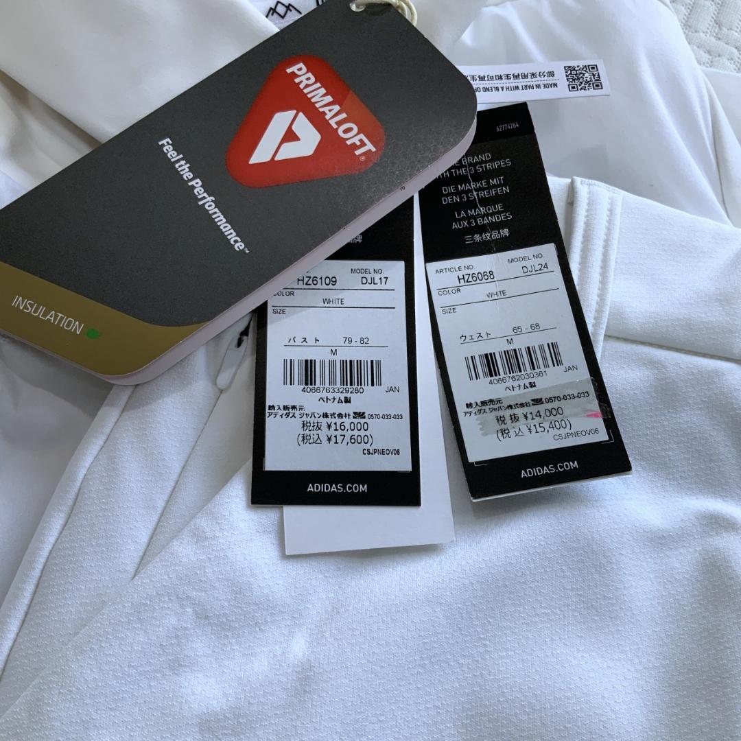 adidas 秋冬保温　セットアップ キルト長袖シャツ＆ボンディングスカート