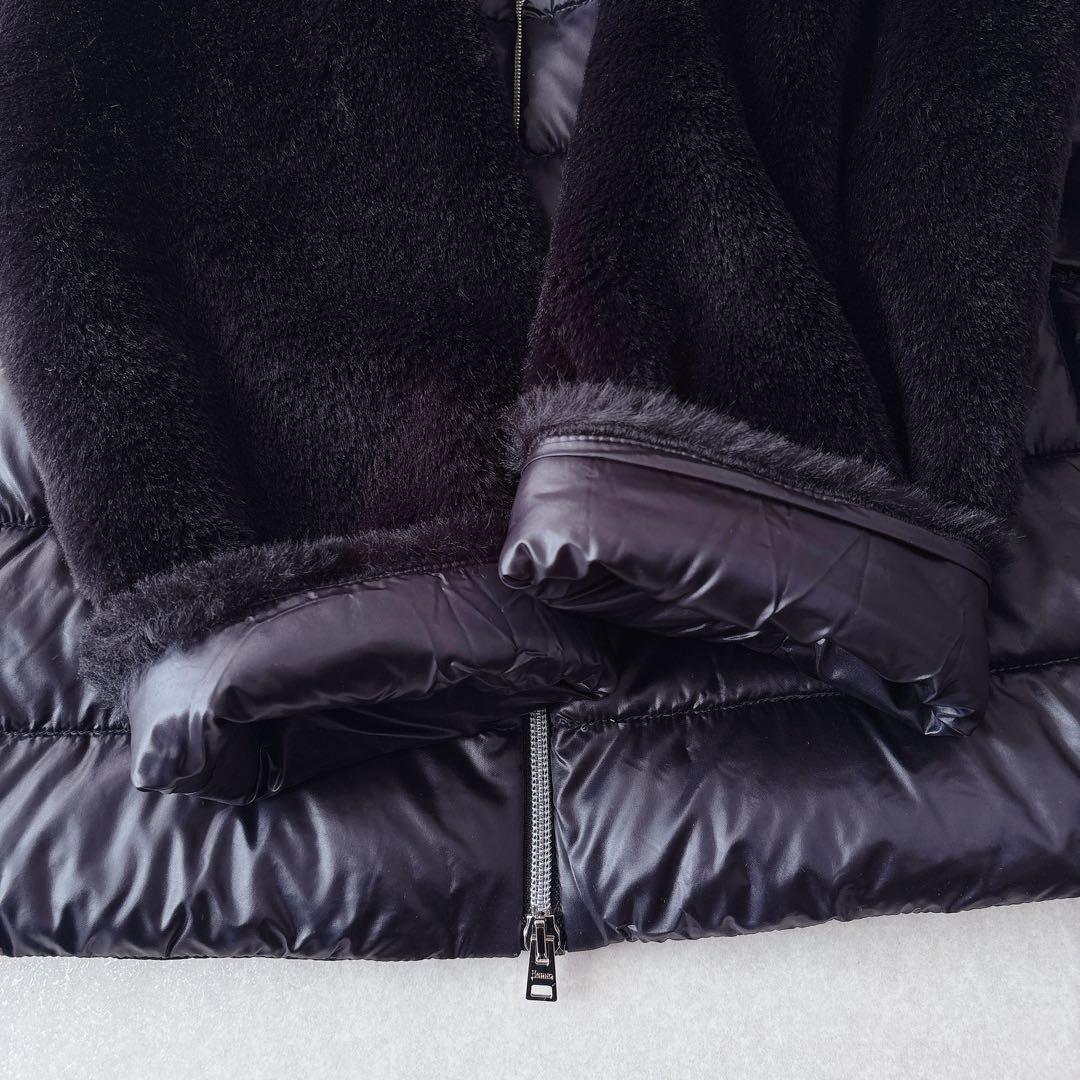 美品★HERNO｜Resort 稀少 エコファーショートダウン ブラック 40