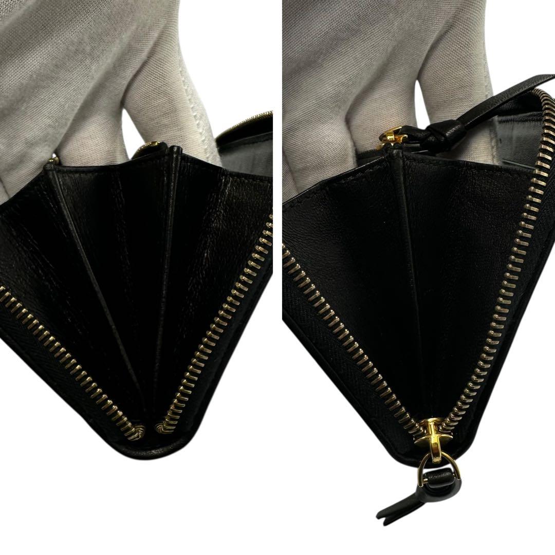 【極美品】箱付 ボッテガヴェネタ ブラック 長財布 イントレチャート 黒 本革