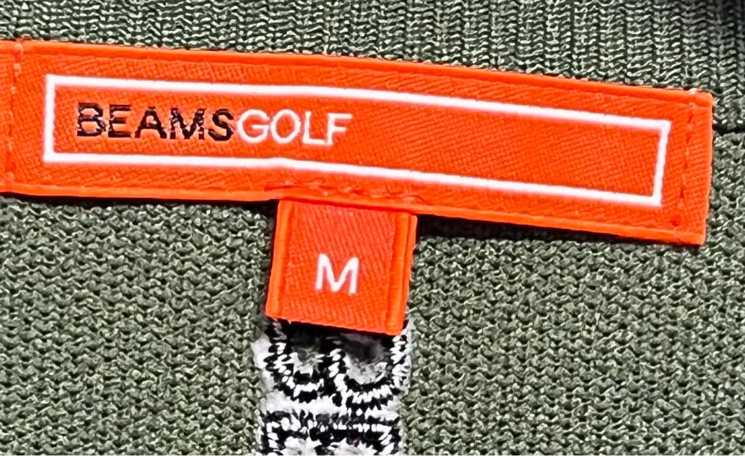 美品　BEAMS GOLF クルーネックニットベスト カーキ　サイズM ビームス