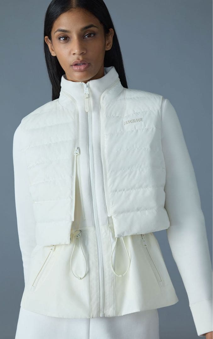 マッカージュ　プリシラ　mackage ホワイト ダウン ベスト ジャケット