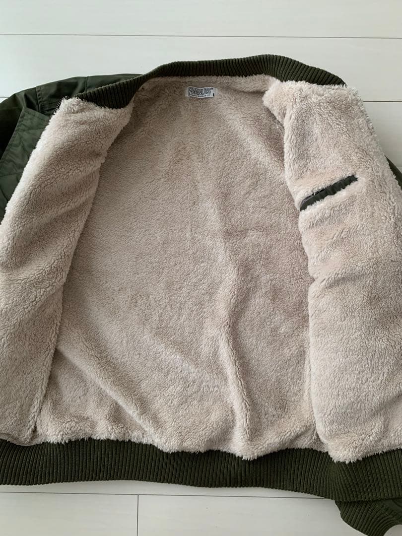 PEANUTS スヌーピー MA-1 ジャケット　裏ボアLサイズ