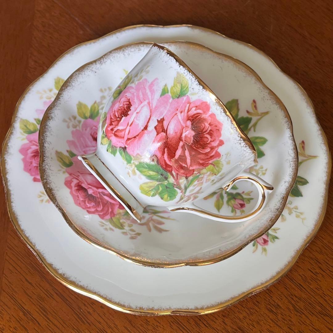 【レア美品】ロイヤルアルバート★アメリカンビューティー★トリオ