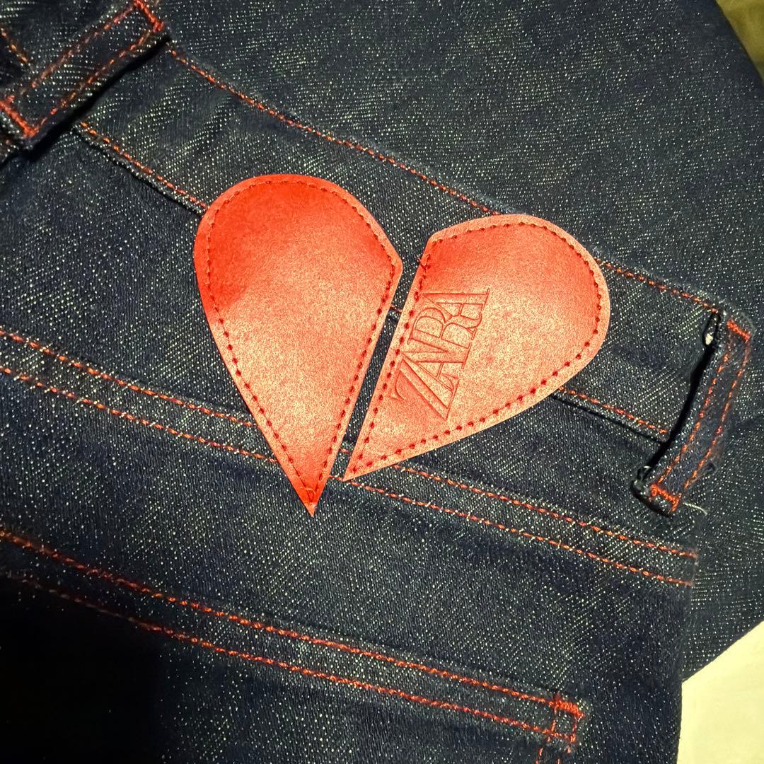 ZARA ハイウエストバレルフィットデニムパンツ