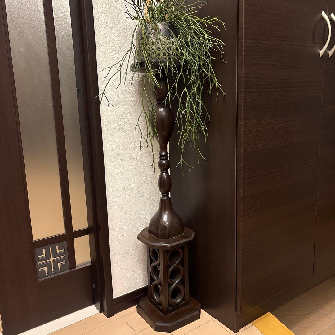 ビンテージ木製フラワースタンド サイドテーブル