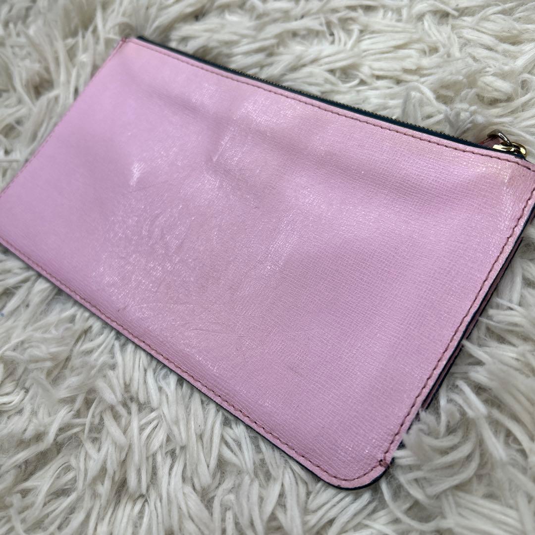 FENDI ポーチ　セカンドバッグ　モンスター　ストーン　ロゴ　PVC