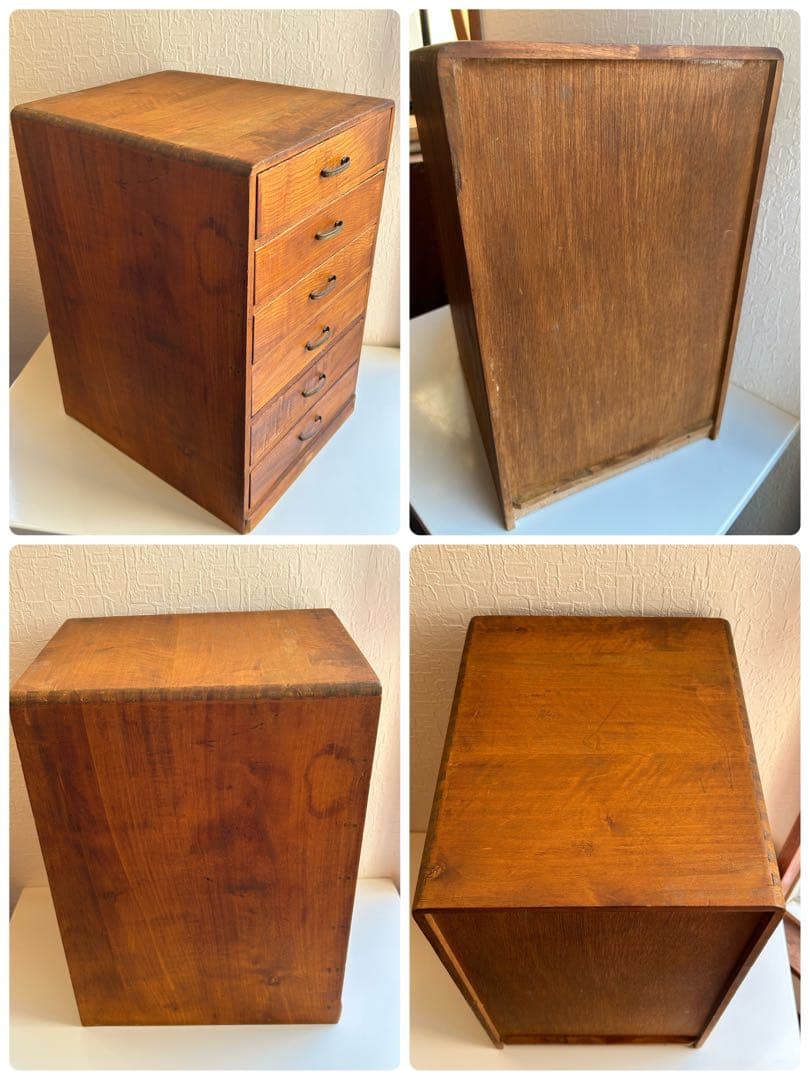 古道具　6杯抽斗　小引き出し　ヴィンテージ　アンティーク　ドロアー　昭和レトロ