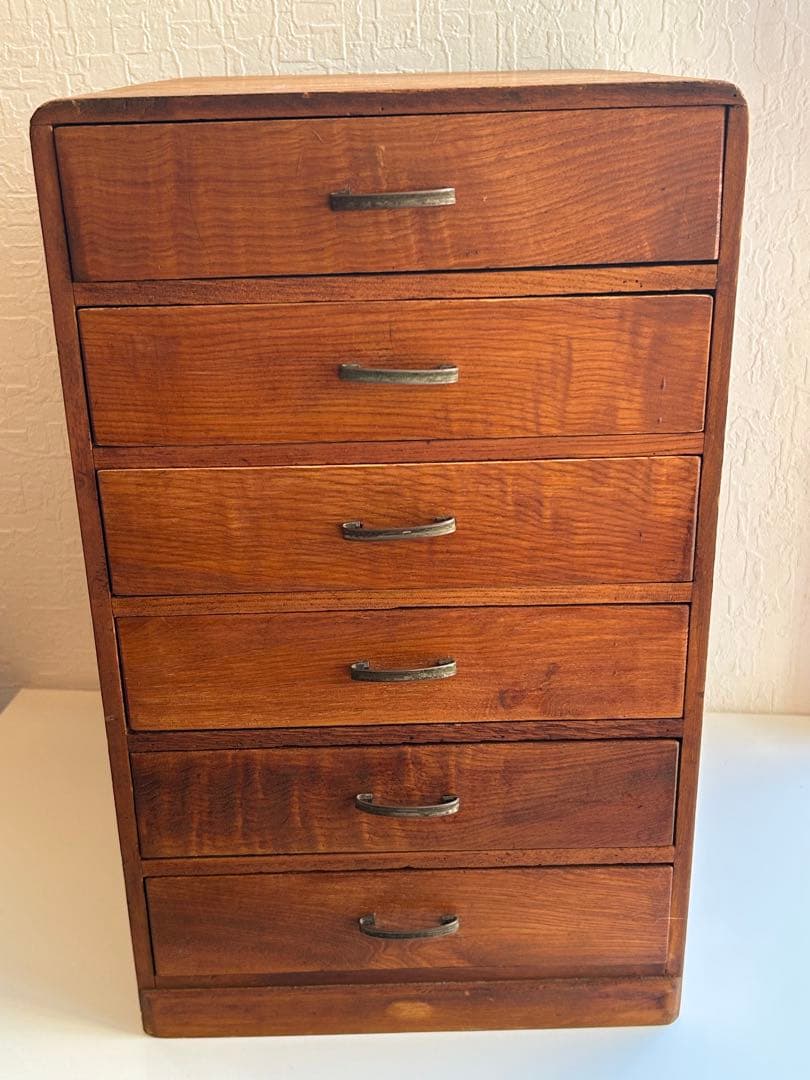 古道具　6杯抽斗　小引き出し　ヴィンテージ　アンティーク　ドロアー　昭和レトロ