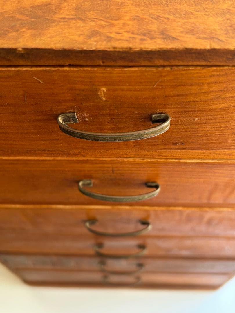 古道具　6杯抽斗　小引き出し　ヴィンテージ　アンティーク　ドロアー　昭和レトロ