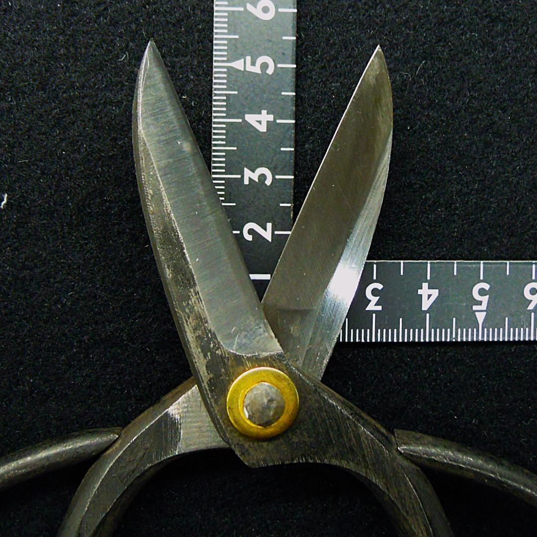 茶*爺様 安重打刃物店 別打 総火造 大久保鋏 無銘 未使用 新店舗移転時の整理