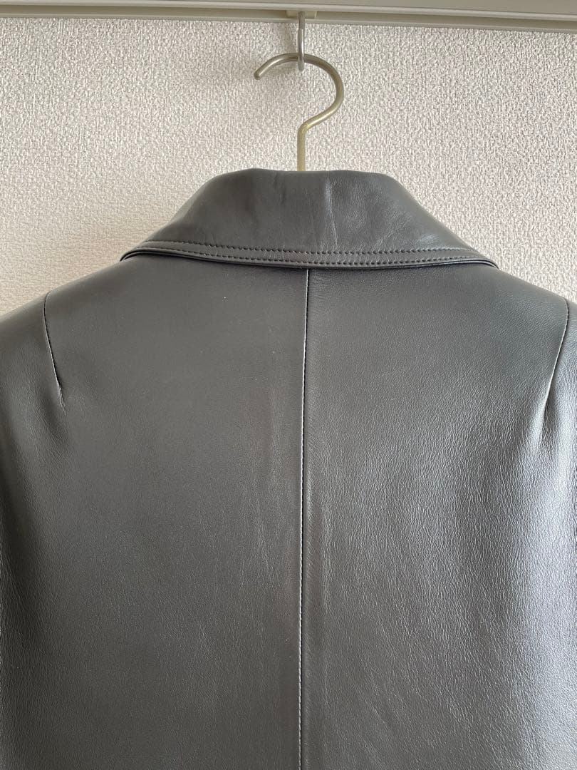 【未使用】LOEWE ショートコート　黒　ラムレザー　サイズ40