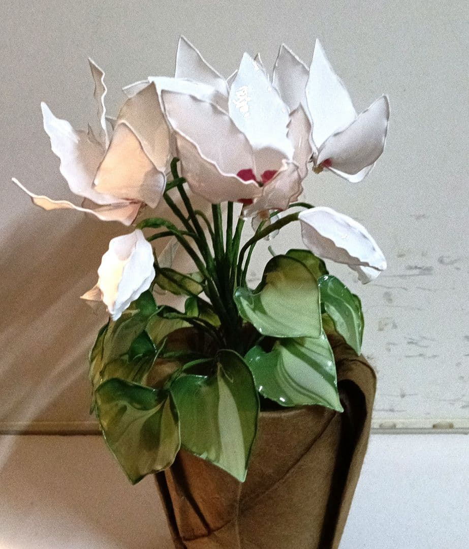 アメリカンフラワー　ディップフラワー　シクラメン　冬