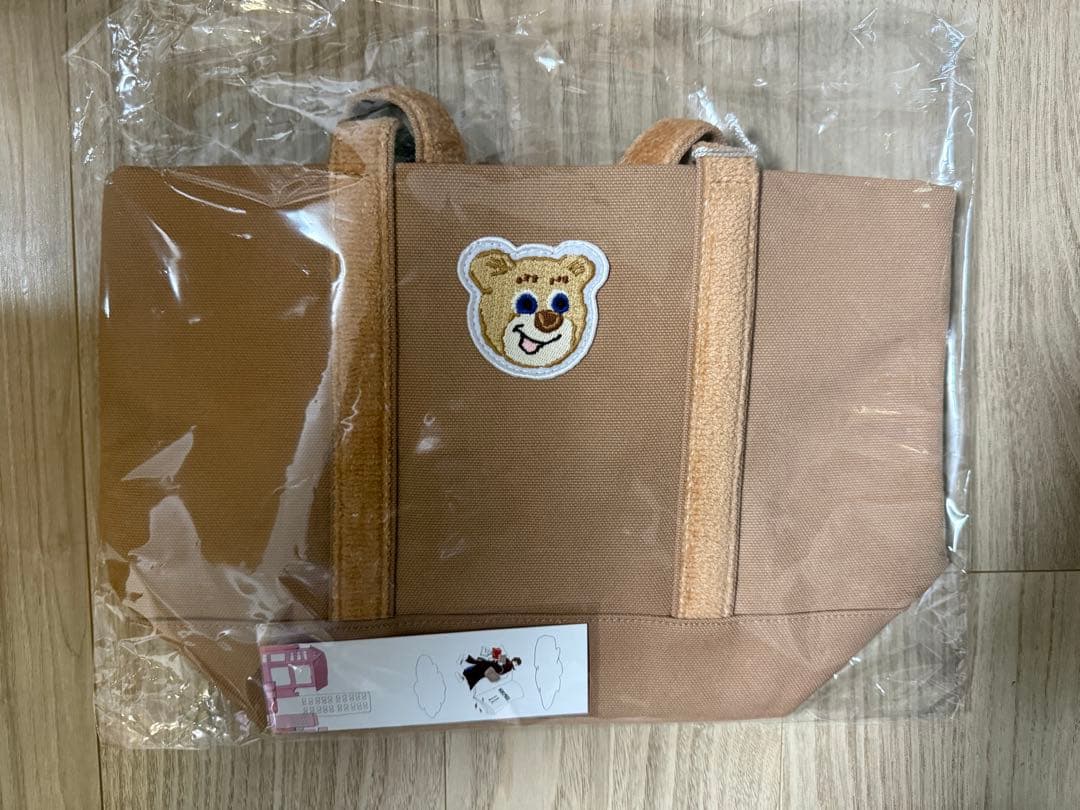 LOVERARY BY FEILERオールドテディワッペントートバッグベージュ