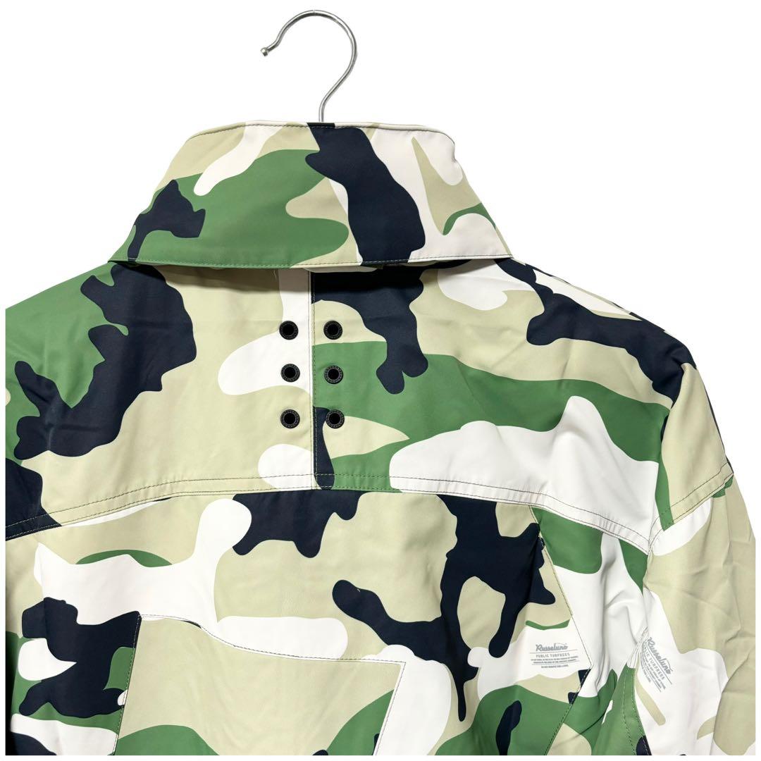 新品 ラッセルノ ゴルフ 2Way カスタム ロング ジャケット カモ 2XL