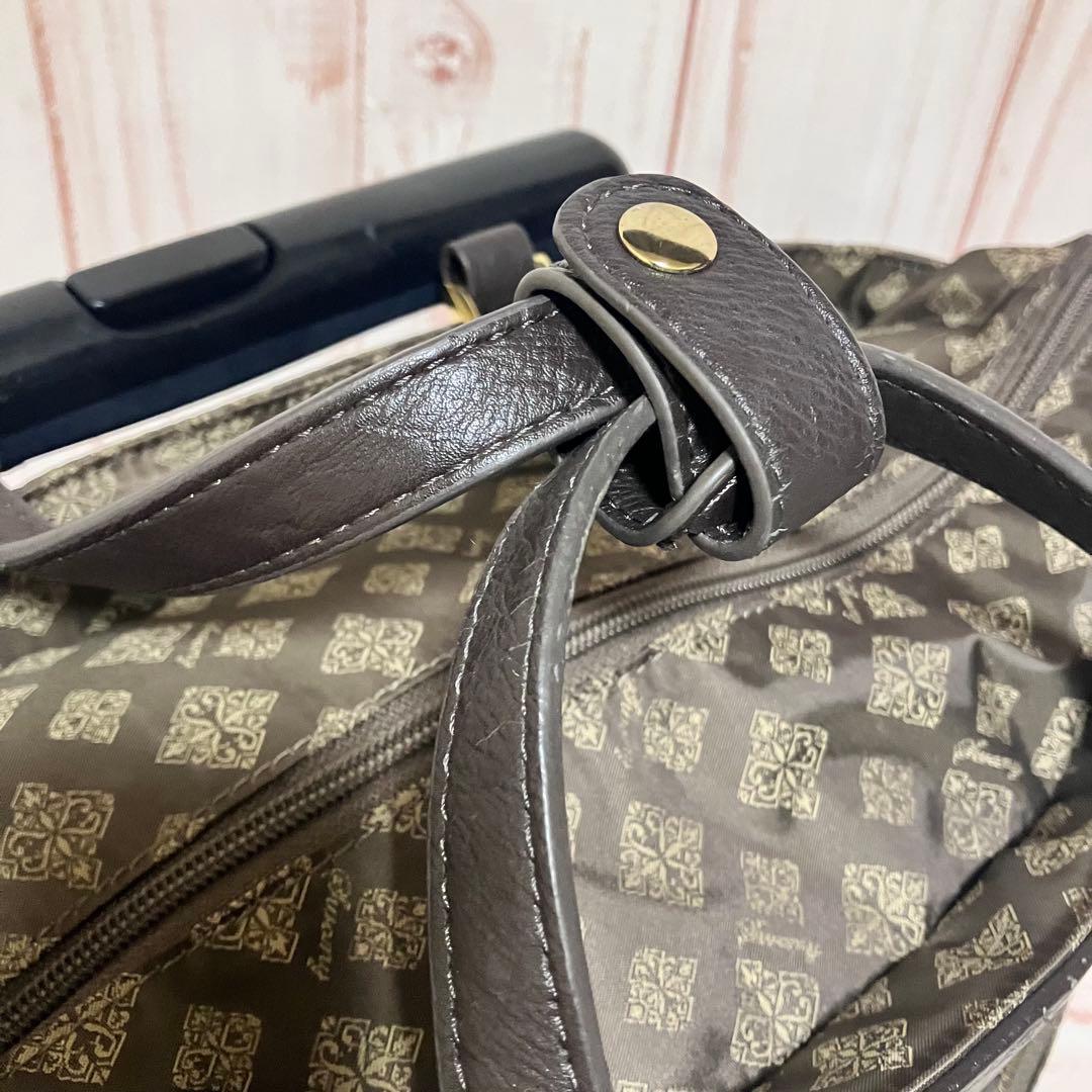 SWANY スワニー 総柄 モノグラム トラベル キャリーバッグ ブラウン