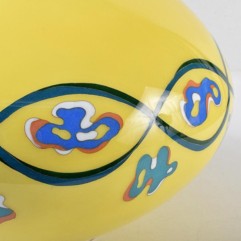 七宝焼　黄釉　花瓶　M　R9074B