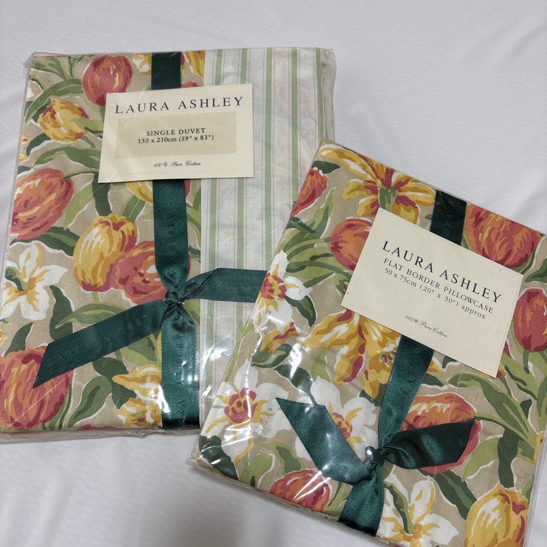 LAURA ASHLEY ローラアシュレイ　デュべカバー&ピローケース　未使用