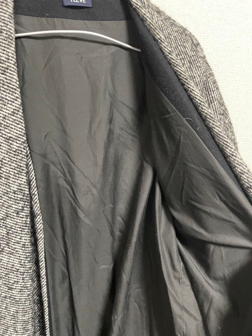 YLÈVE (イレーヴ) アルパカブレンド ショールカラー ガウンコート