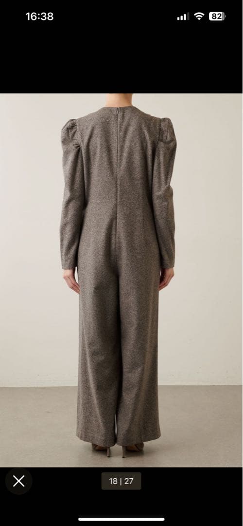 【美品】ウィムガゼット　パフスリーブ ジャンプスーツ　オールインワン