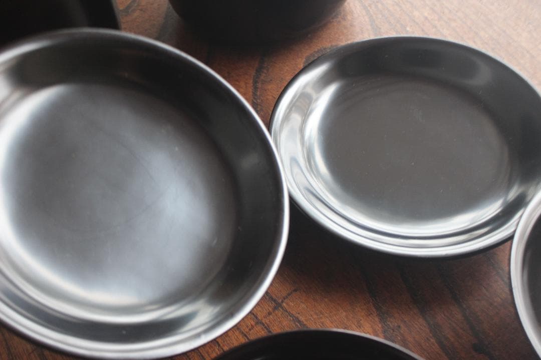 時代逸品！品のある羽反りデザインに時代黒漆の美しい蕎麦椀2点（検京塗懐石椀輪島塗