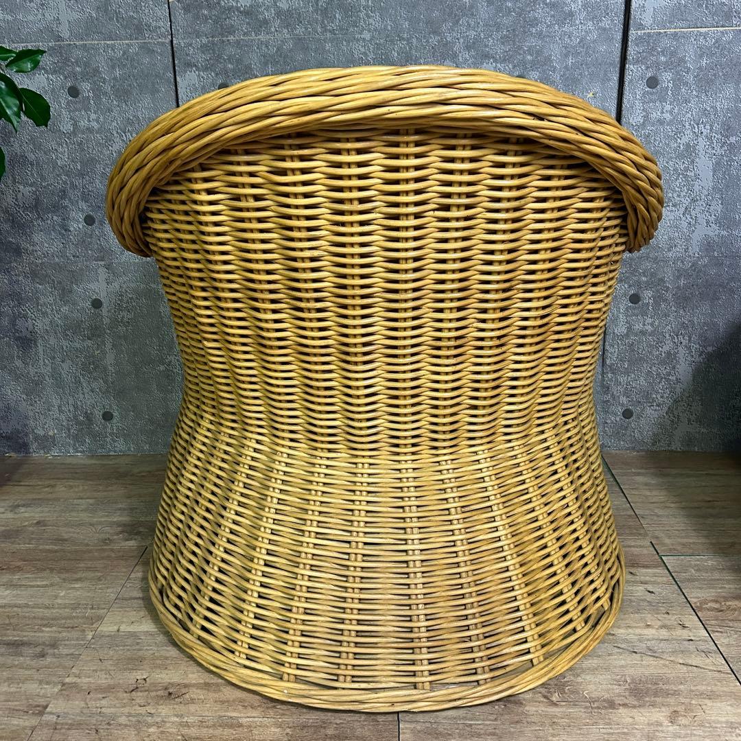 ꧁CASABLANCA カサブランカ꧂ラタン1Pアームソファ2脚 籐家具 花柄