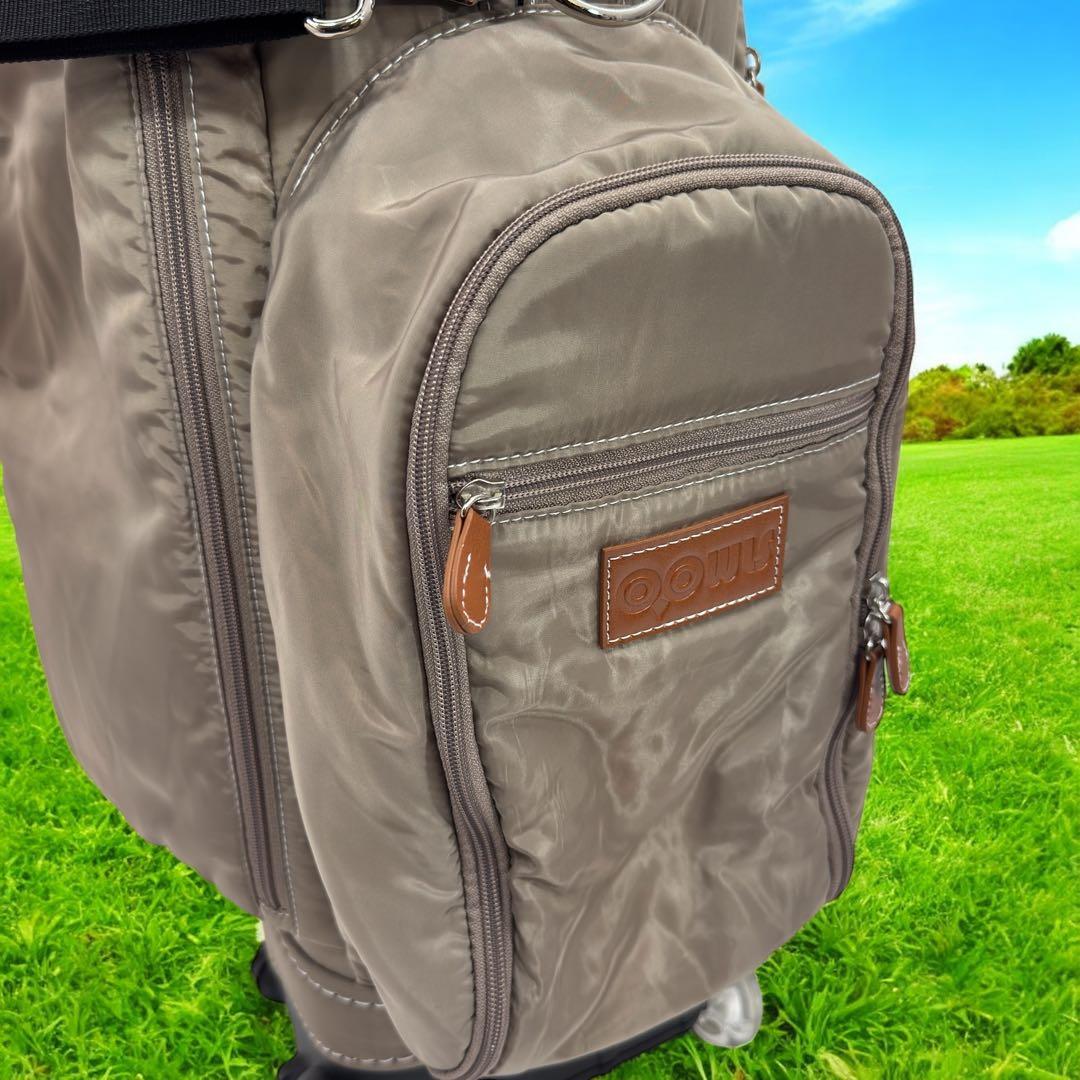 キャスター付きキャディバッグ 9.5型 ベージュ47インチ対応　男女兼用