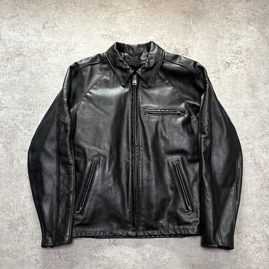 ショット 441PP ライナー 襟付 シングルライダース レザージャケット 36