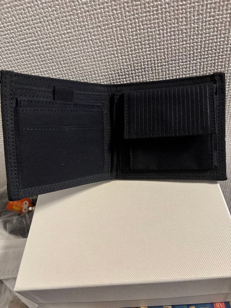 未使用　美品　PORTER ストライプ二つ折り財布